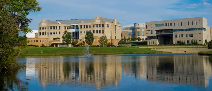 reflection of Liberal Arts Center & Business and Engineering Center